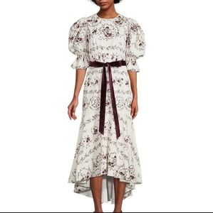 Antonio Melani x Nicola Bathie Emilia Floral Print Ribbon Belt Drop Waist Dress